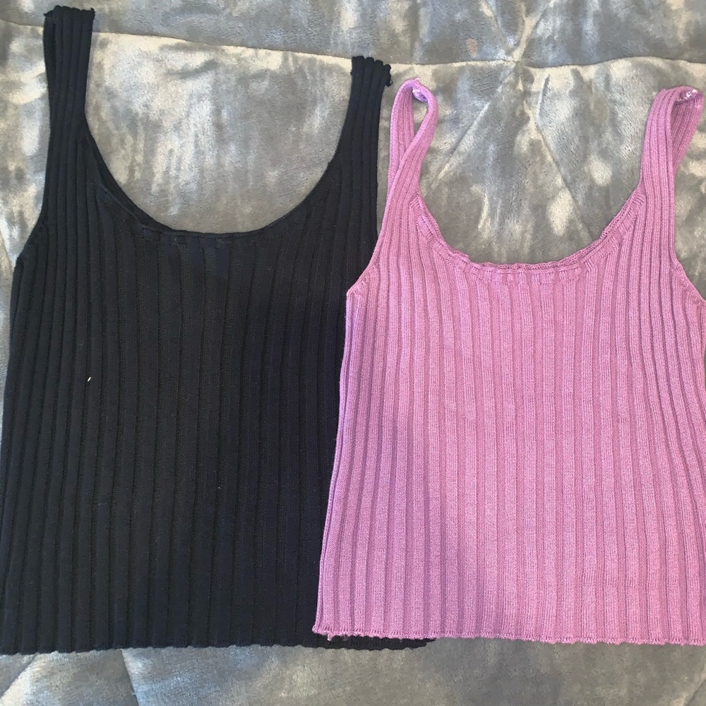 Purple and Black Tanks
